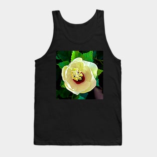 Hibiscus White Plant Tank Top